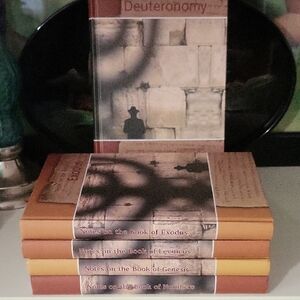 Set of Religious Books with Brown Covers